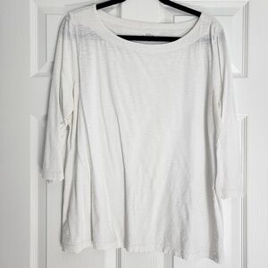 Loft White Boatneck Tee Size XL